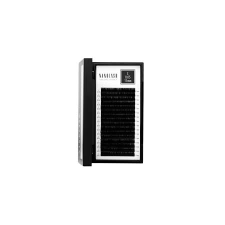 Nanolash Sztuczne rzęsy do przedłużania - 0.05 skręt C 11mm 16 pasków